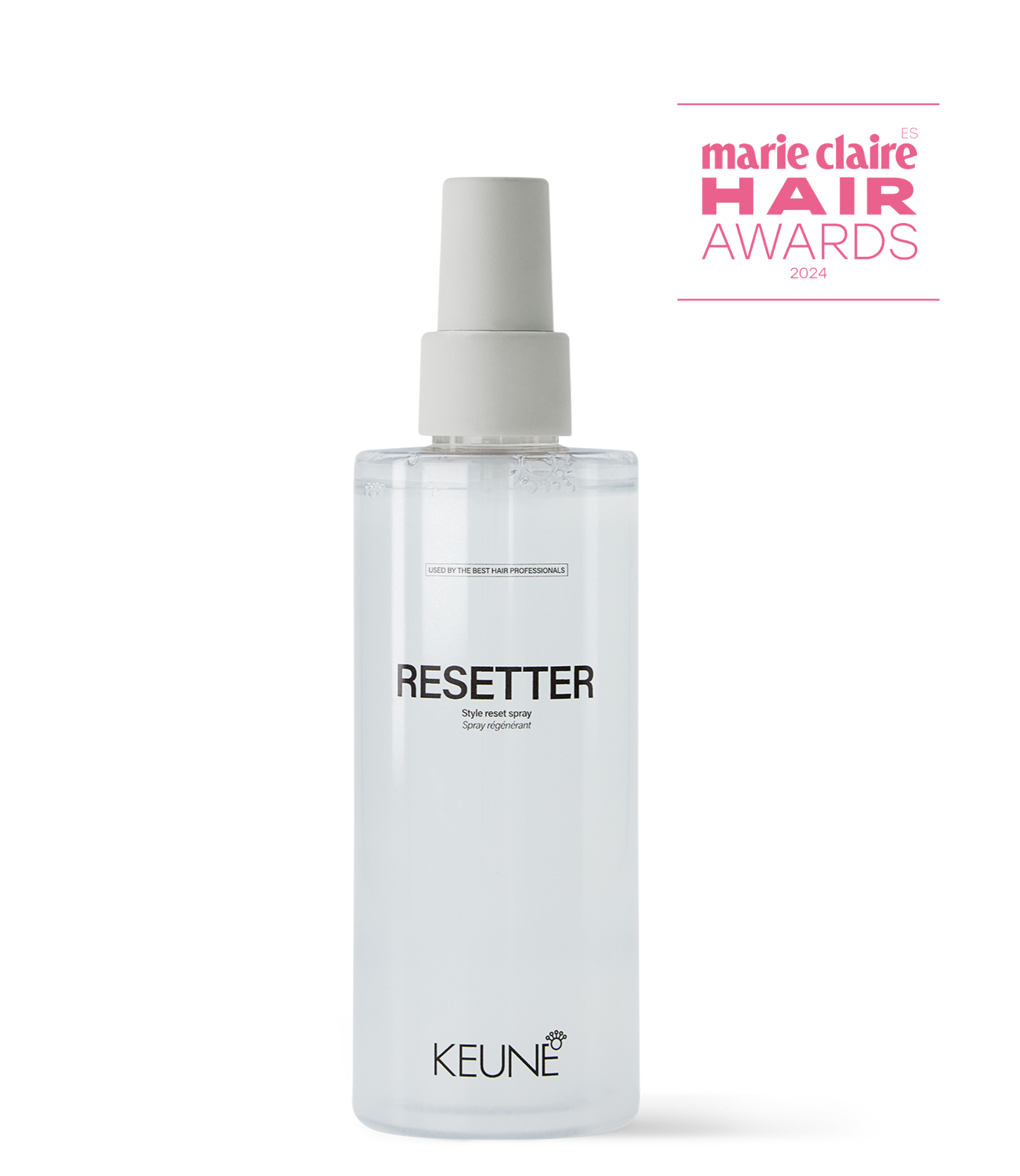Keune Resetter - Spray régénérant. Protecteur thermique jusqu'à 230°C, prébiotiques pour des cheveux sans frisottis et un cuir chevelu nourri.